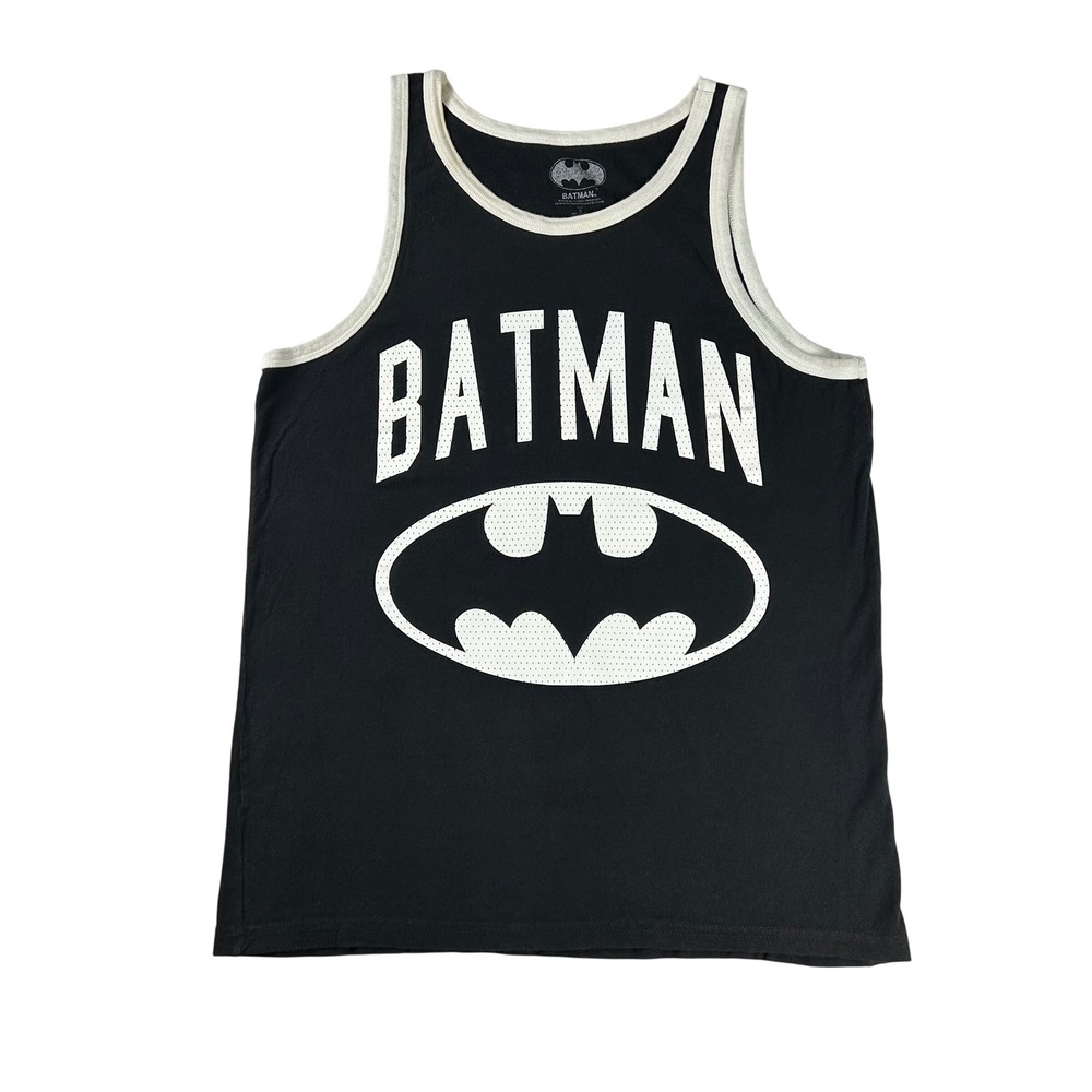 Batman Mens Graphic Tank Top Black Ringer Sleeveless Shirt Small DC Comics